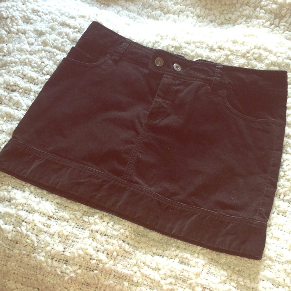Corduroy mini skirt